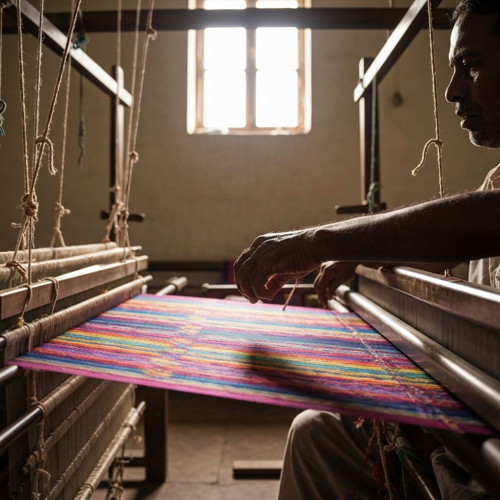 Traditional handloom weaving