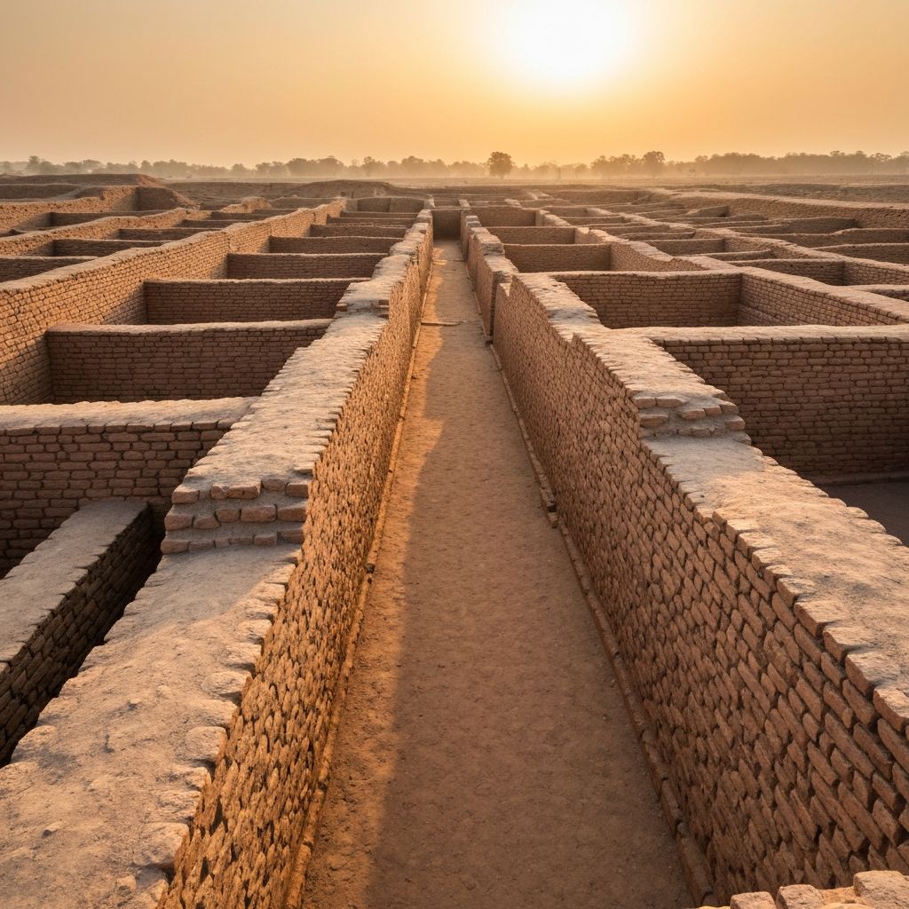 Ruins of Harappa showing the advanced urban planning