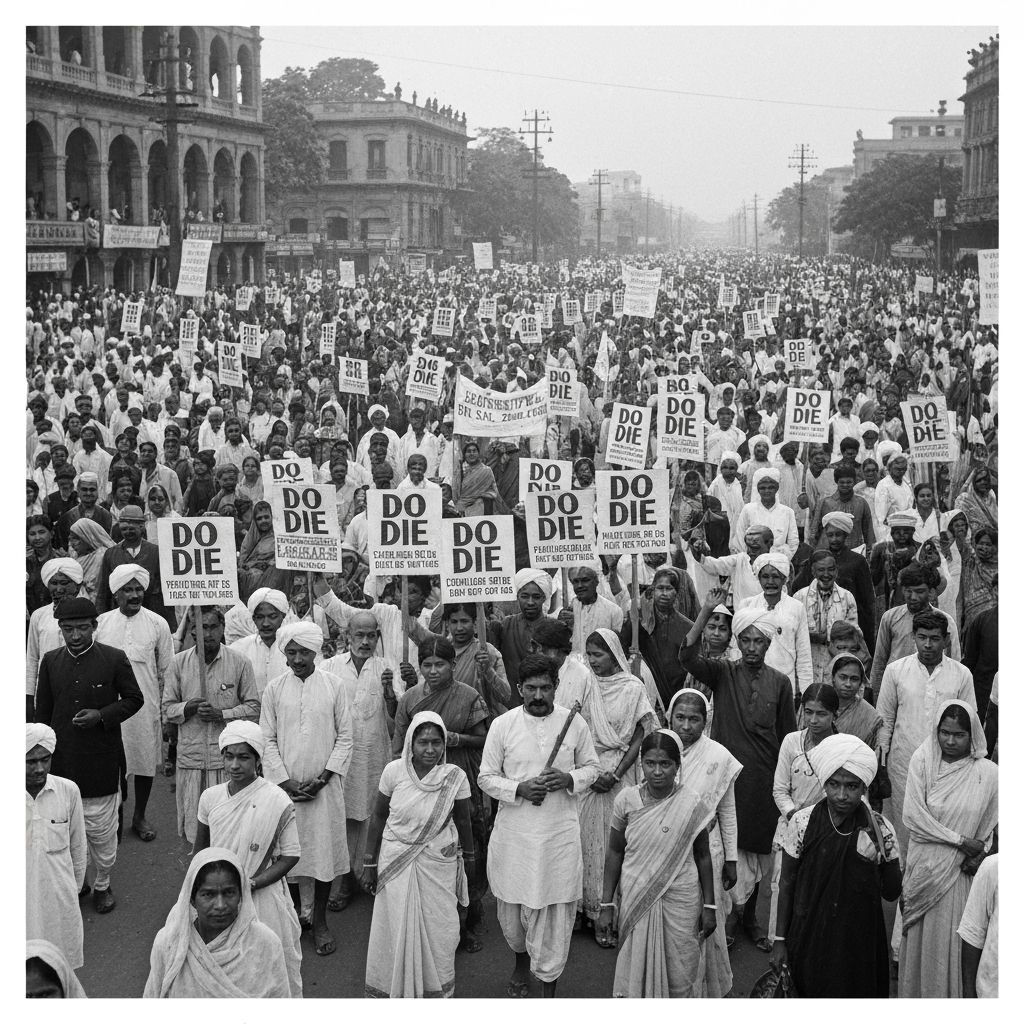 Quit India Movement protests in 1942