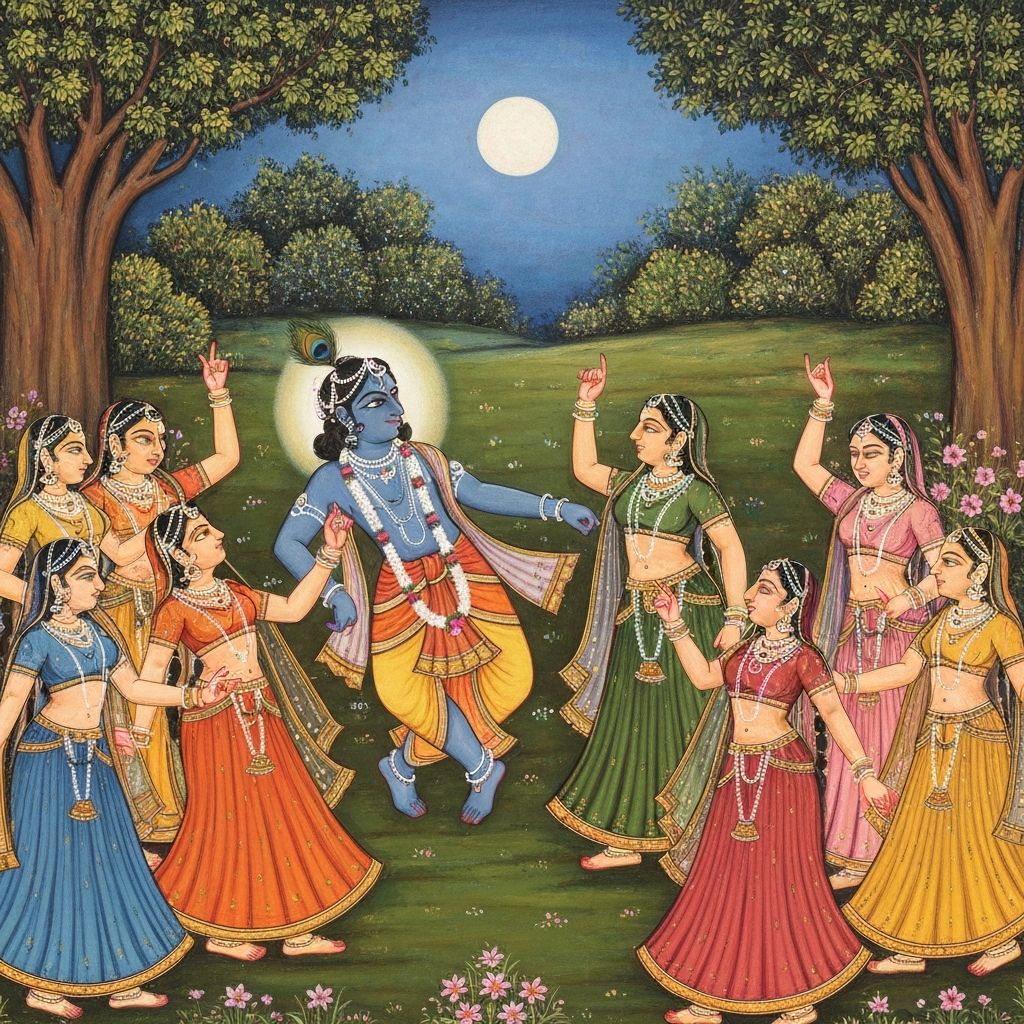 Pahari Painting of Raas Leela